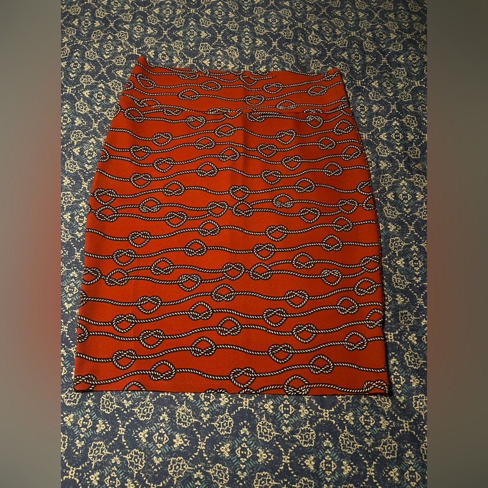 LuLaRoe Cassie Rope Patterned Pencil Skirt